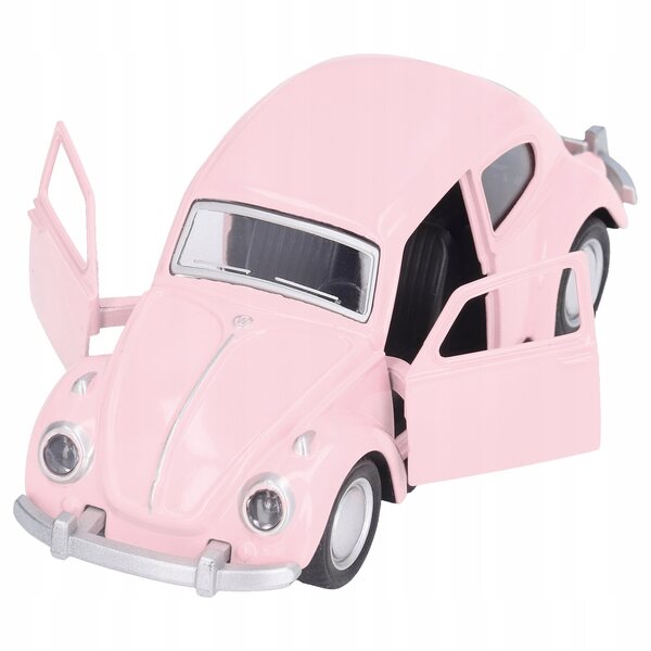 Modello Auto Vintage Pull Back 1:36 in Metallo Rosa Chiaro per Bambini