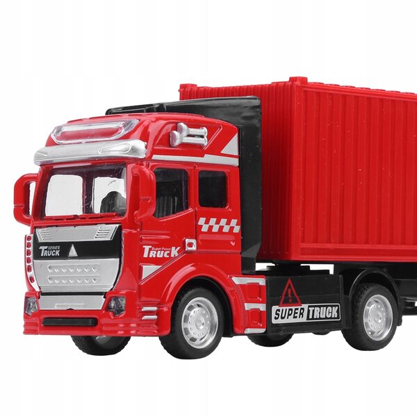 Modello camion container in lega 1:48 giocattolo realistico per bambini
