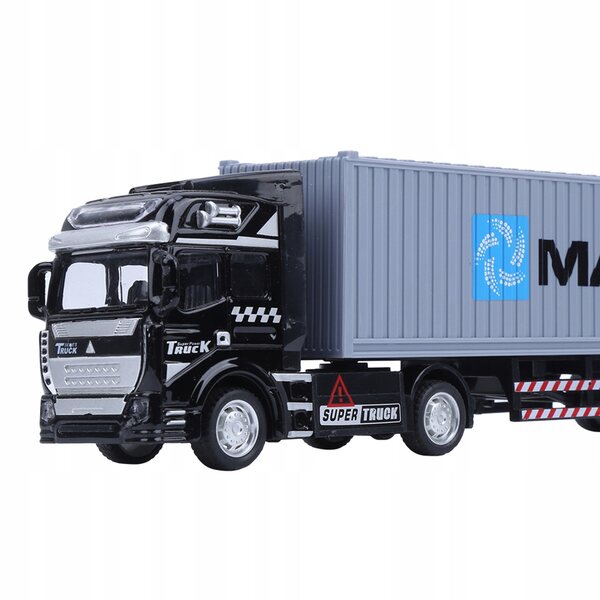Graues Container-LKW-Modell aus Metalllegierung für Kinder ab 3 Jahren