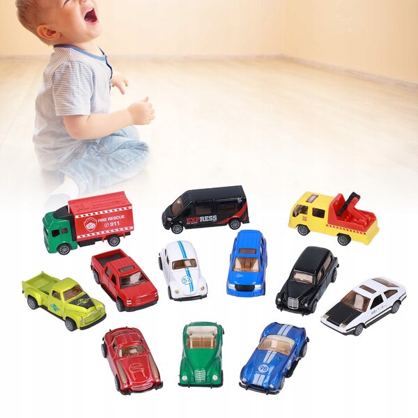 Kinderautomodell aus Metall im Maßstab 1:60 mit Rückzugsmotor