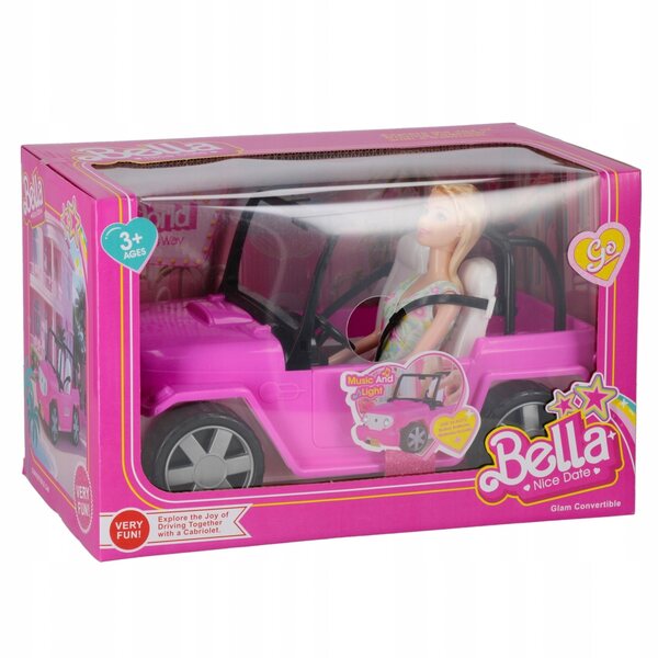Auto dla lalek z akcesoriami MEGA CREATIVE 568370 różowy