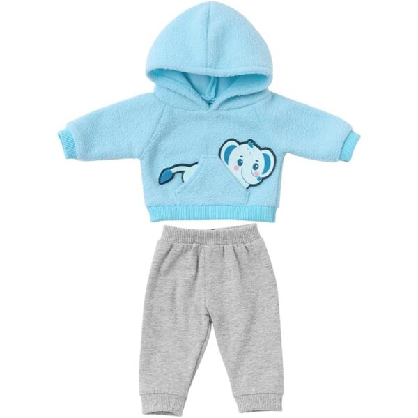 Amerikanische Puppenkleidung 18 Zoll - Hellblaues Winterset mit Kapuze und Hose