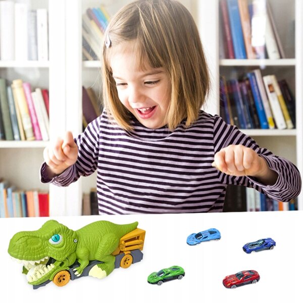 Dinosaurier-LKW-Spielzeug mit Trägheitsbewegung und Spielmatte