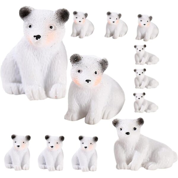 YARNOW 12 Pezzi Statuette Orsi in Resina Miniature Decorative per Giardino e Casa
