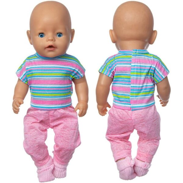 Kleidung für amerikanische Puppen 18 Zoll – 4-teiliges Set aus Trainingsanzug, Mantel, Mütze und Socken