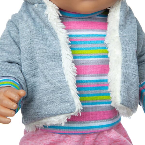 Kleidung für amerikanische Puppen 18 Zoll – 4-teiliges Set aus Trainingsanzug, Mantel, Mütze und Socken