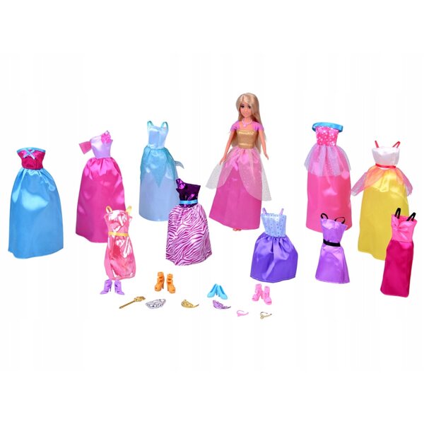 Anlily Puppenmodell mit 11 Prinzessinnenkleidern und Accessoires für Mädchen