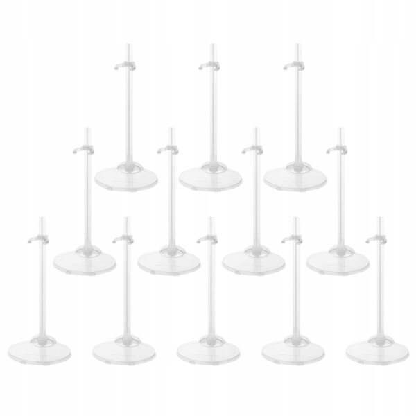Set 12 supporti trasparenti per bambole e action figures - Organizer resistente