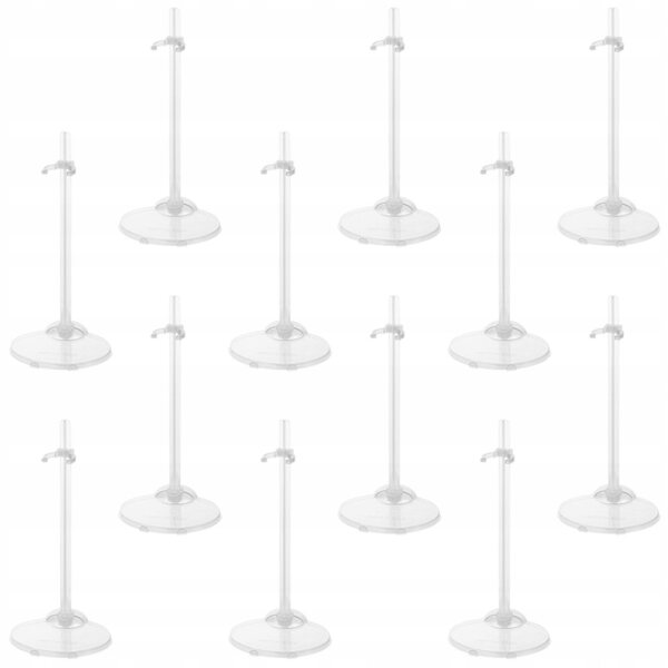Set 12 supporti trasparenti per bambole e action figures - Organizer resistente