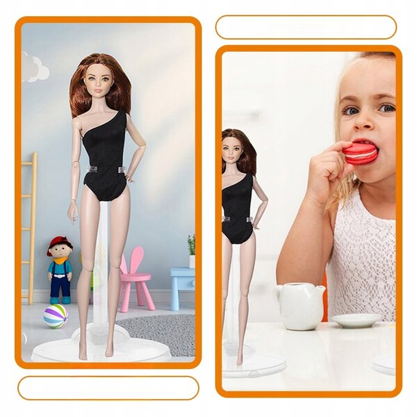 Set 12 supporti trasparenti per bambole e action figures - Organizer resistente