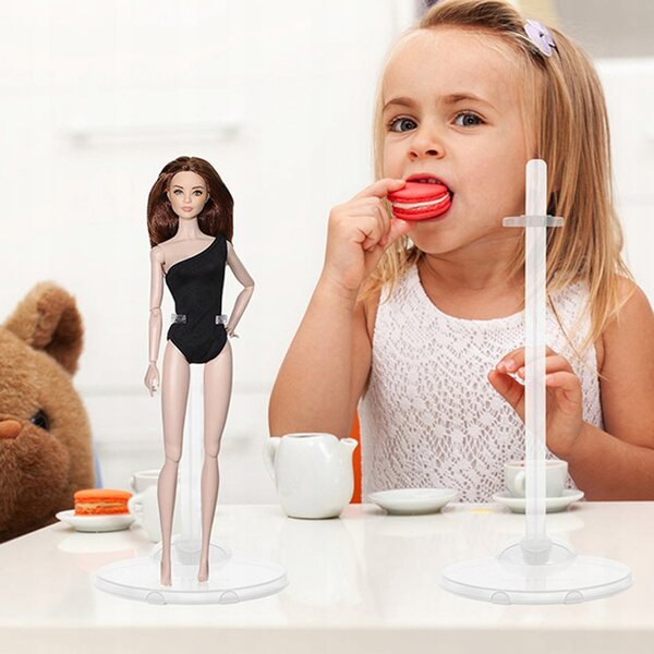 Set 12 supporti trasparenti per bambole e action figures - Organizer resistente