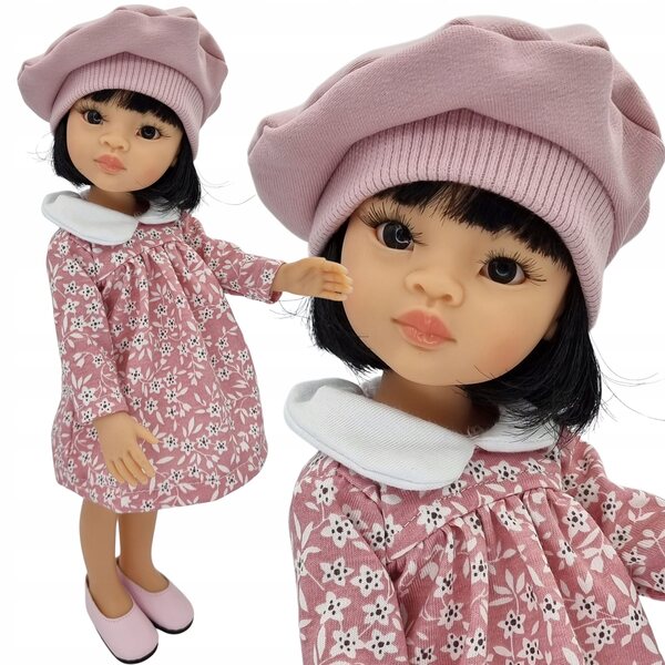 Bekleidungsset für Paola Reina 32 cm Puppen mit Pudrati-Blumenkleid