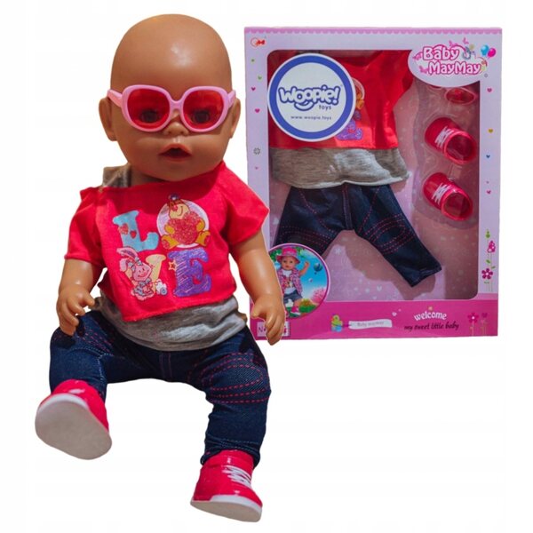 WOOPIE-Outfit für LOVE-Puppen mit Brille und Schuhen für 43–46 cm