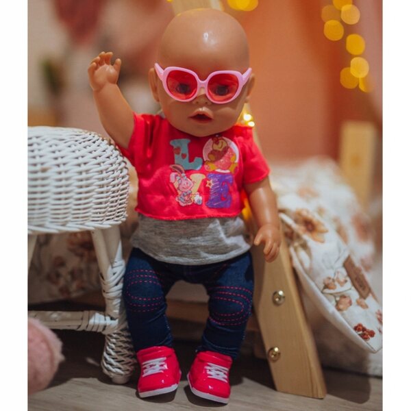 WOOPIE-Outfit für LOVE-Puppen mit Brille und Schuhen für 43–46 cm
