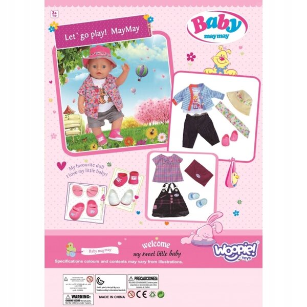 WOOPIE-Outfit für LOVE-Puppen mit Brille und Schuhen für 43–46 cm