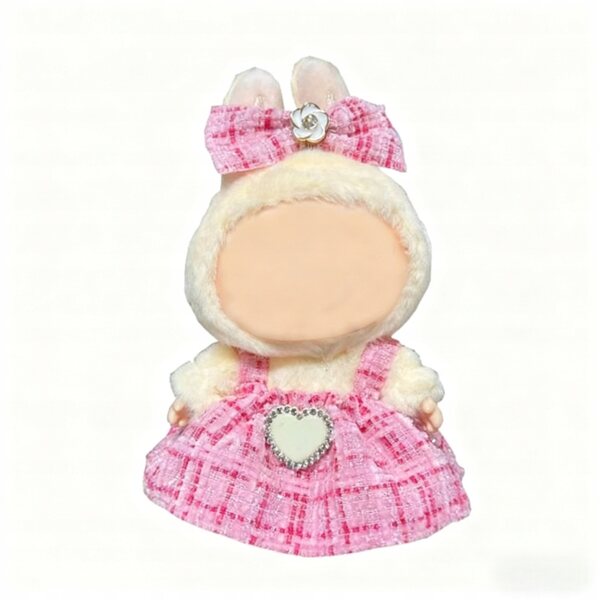 Kleidungsset für 17-cm-Puppen, Hase, eleganter Tweed und raffinierte Details