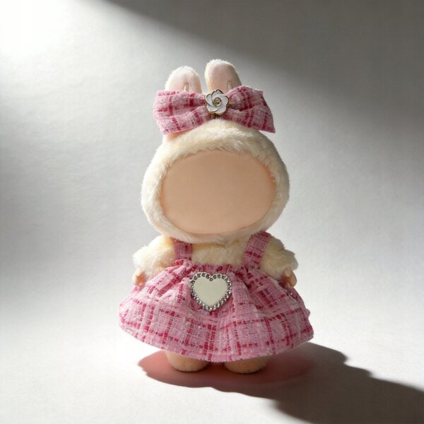 Kleidungsset für 17-cm-Puppen, Hase, eleganter Tweed und raffinierte Details