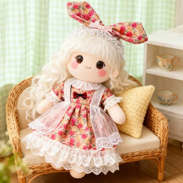 Kleidungsset für 30 cm große BJD-Puppe – Kleid mit Rüschen und Haarband