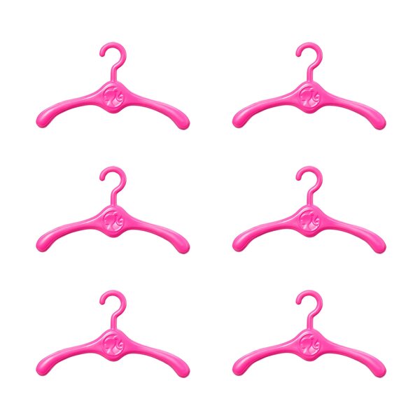 Armadio Barbie con 6 grucce per vestiti, guardaroba portatile per bambole