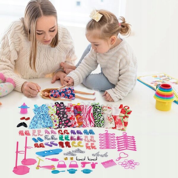 Mega Set XXL Abbigliamento e Accessori per Bambole con Vestiti e Scarpe