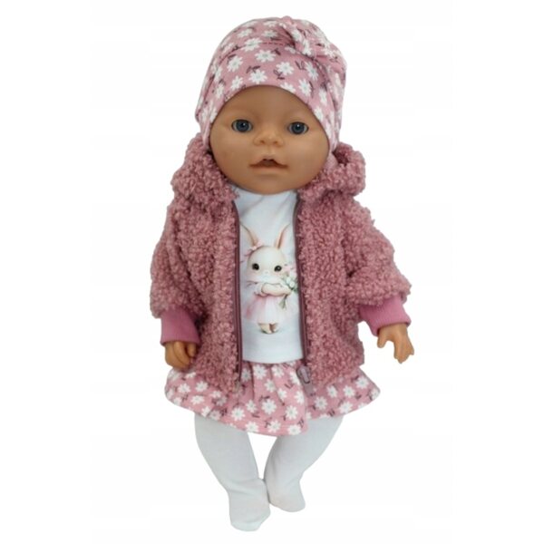 Bekleidungsset für Puppe 41-44 cm mit 7 Elementen, Jacke und Shorts