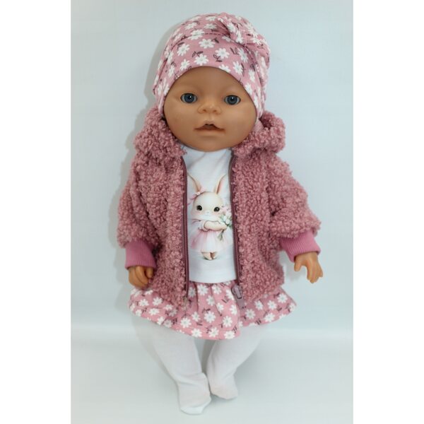Bekleidungsset für Puppe 41-44 cm mit 7 Elementen, Jacke und Shorts