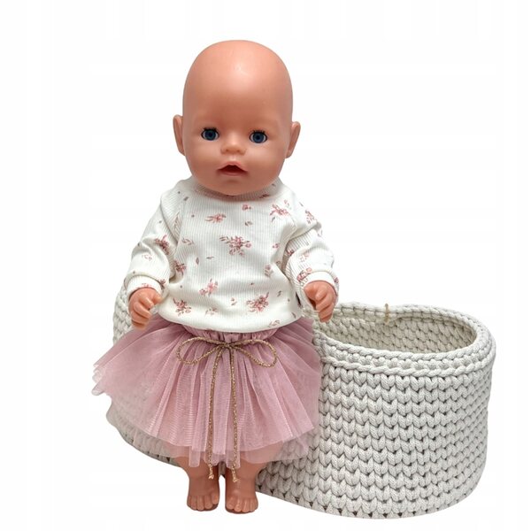 Baby Born Kleidungsset 42-43 cm: Rosa Tüllrock und Baumwollpullover