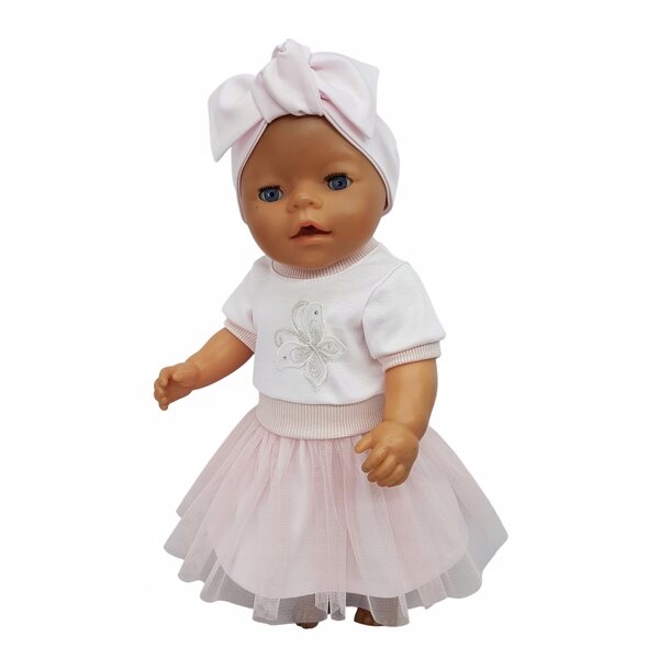 Completo con Gonna in Tulle per Bambole 42-45 cm Made in Poland