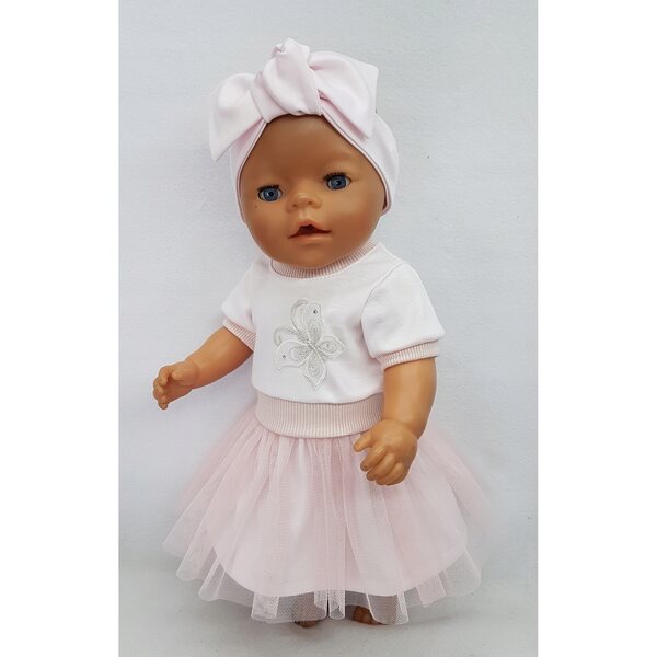 Completo con Gonna in Tulle per Bambole 42-45 cm Made in Poland