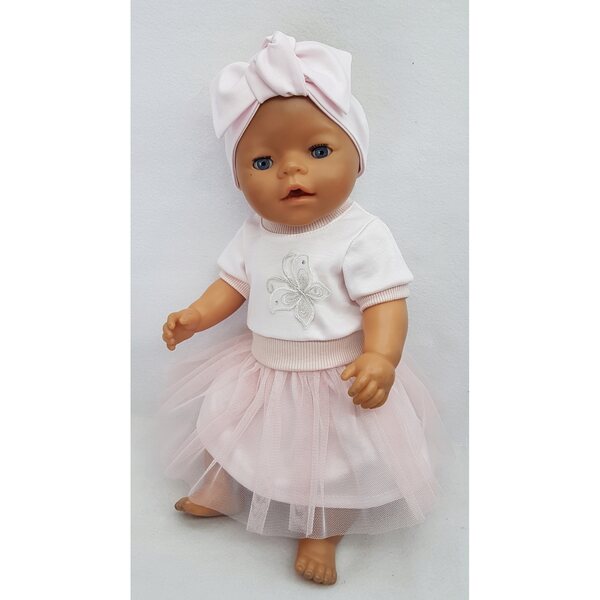 Completo con Gonna in Tulle per Bambole 42-45 cm Made in Poland