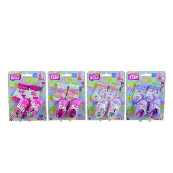 Accessori per Bambole Simba New Born Baby: Scarpe e Calzini in Tessuto 3+