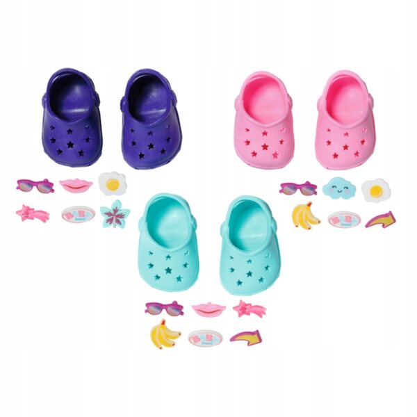 BABY Born Bunte Sandalen mit Ziernadeln für 43-cm-Puppen