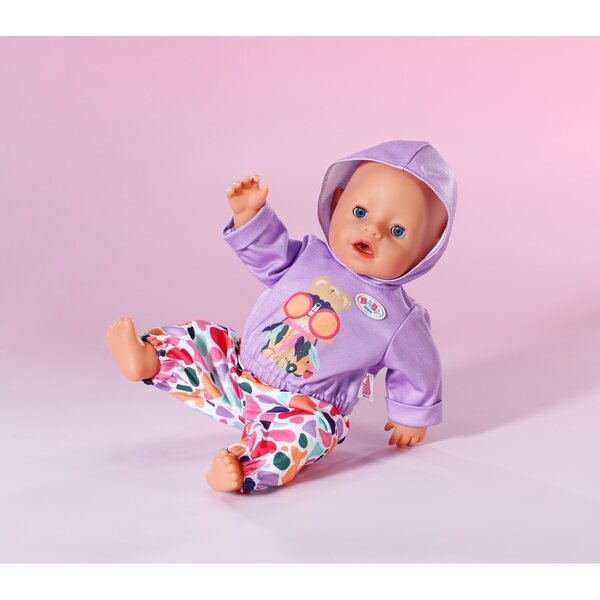 BABY born Kleidung mit Kapuze für 43 cm Puppen, farbenfroh und bequem