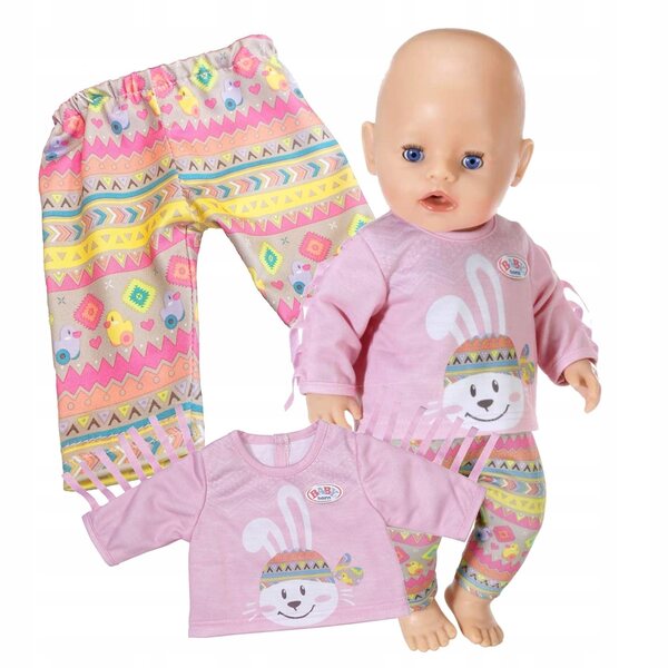 Costume da Coniglio Trendy Baby Born per Bambole 43 cm con Dettagli Boho e Pantaloni Etnici