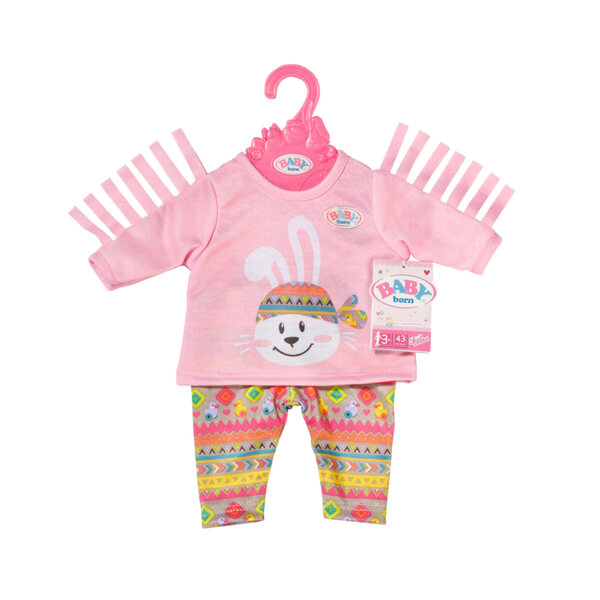 Costume da Coniglio Trendy Baby Born per Bambole 43 cm con Dettagli Boho e Pantaloni Etnici