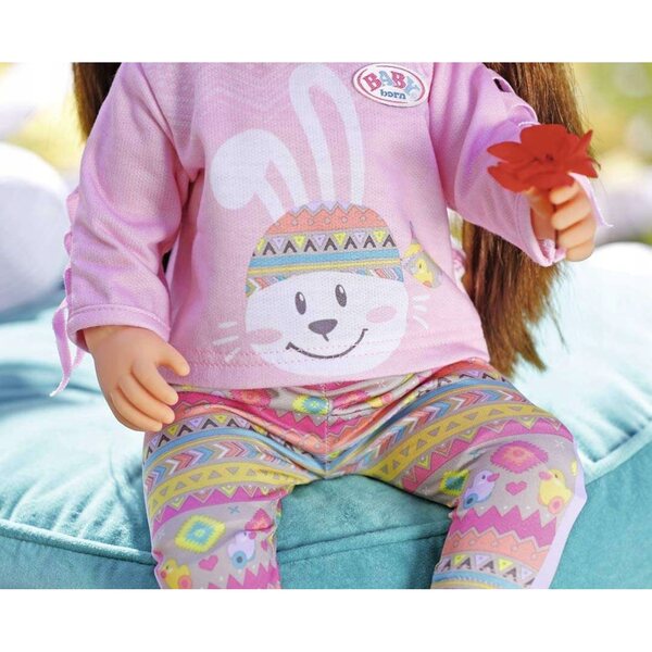 Costume da Coniglio Trendy Baby Born per Bambole 43 cm con Dettagli Boho e Pantaloni Etnici