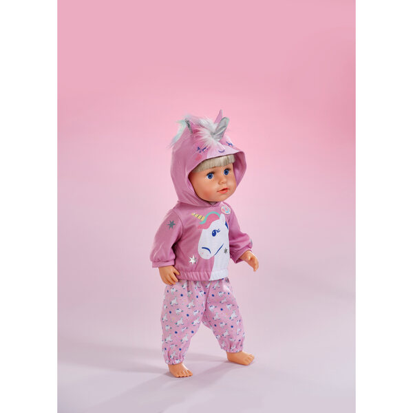 Costume unicorno Baby Born rosa in tessuto per bambole 43 cm e peluche
