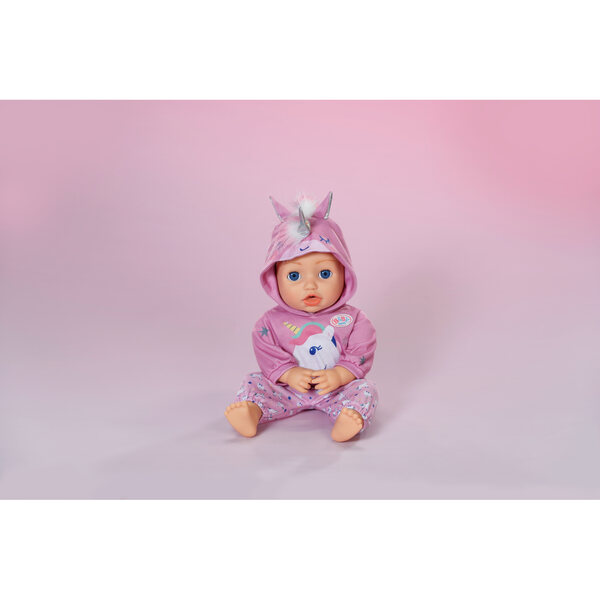 Costume unicorno Baby Born rosa in tessuto per bambole 43 cm e peluche