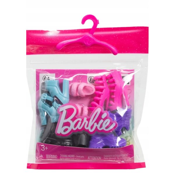 Barbie Mattel – Set mit 5 Paar trendigen Schuhen für Puppen, Modeaccessoires