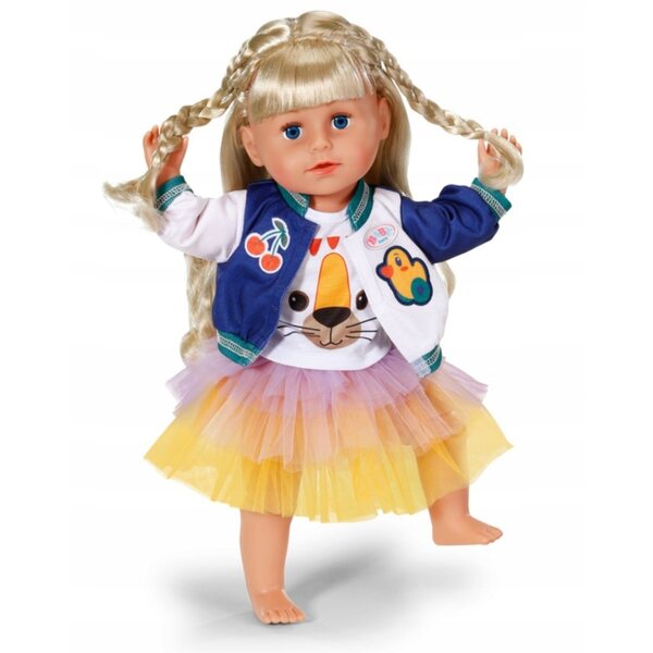 BABY born-Outfit mit Tutu-Rock und Sweatshirt für 43-cm-Puppe