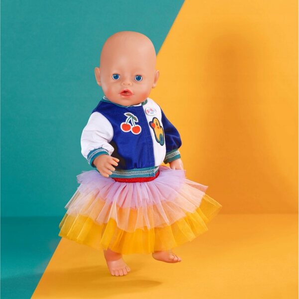 BABY born-Outfit mit Tutu-Rock und Sweatshirt für 43-cm-Puppe