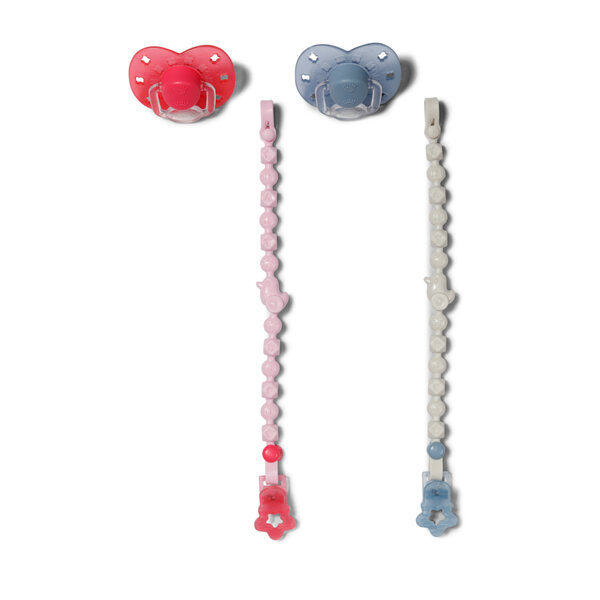 BABY born Smoczek mit grauem Clip für 43 cm Puppen, praktisches und sicheres Accessoire