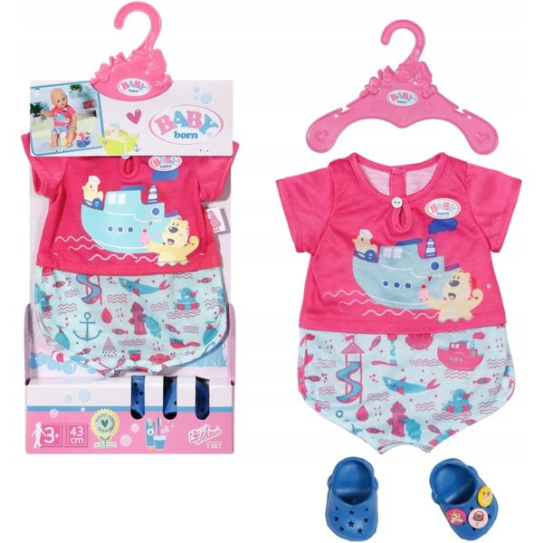 Baby Born Schlafanzug mit Schuhen für 43 cm große Puppen – komplettes und weiches Set