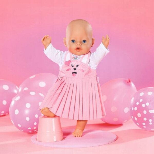 Hasen-Outfit für eine 43 cm große BABY born Puppe mit T-Shirt und Kleiderbügel