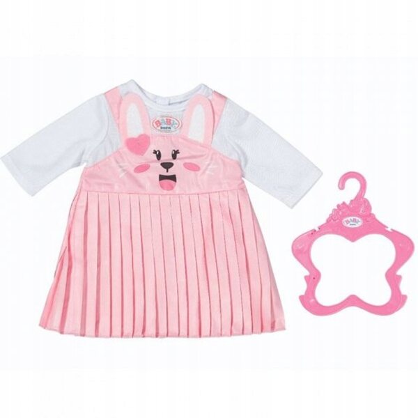 Hasen-Outfit für eine 43 cm große BABY born Puppe mit T-Shirt und Kleiderbügel