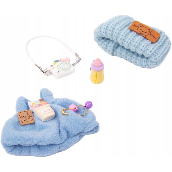 Ubranka pour poupée Labubu 1-3 Gen, ensemble complet avec pantalon bleu et accessoires