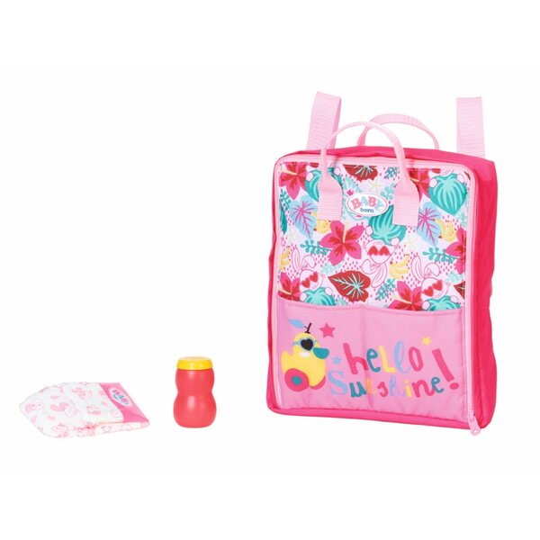 Baby Born Rucksack mit Wickelunterlage für Puppen und Zubehör – Komplettset