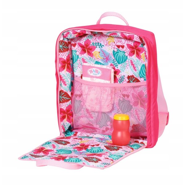 Baby Born Rucksack mit Wickelunterlage für Puppen und Zubehör – Komplettset