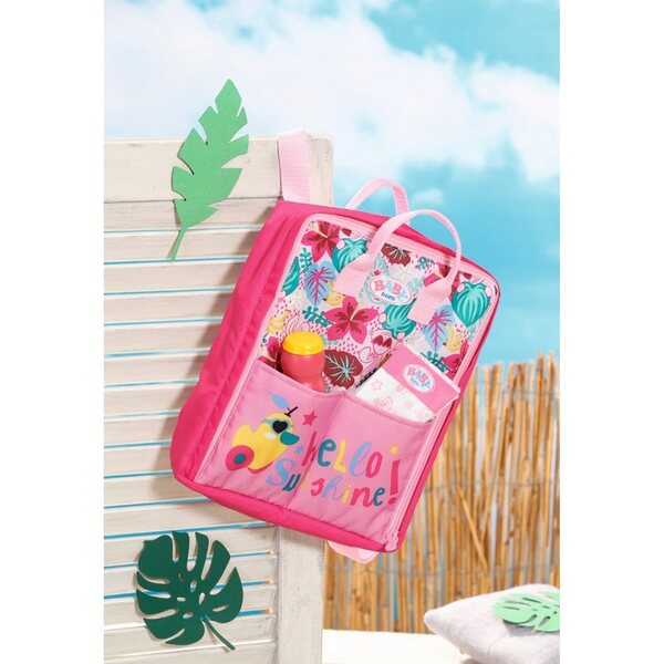 Baby Born Rucksack mit Wickelunterlage für Puppen und Zubehör – Komplettset