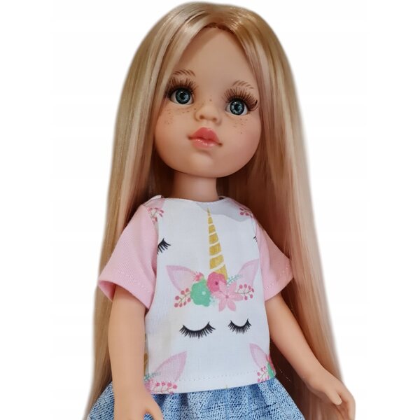 Camicetta per bambola Paola Reina 32 cm - Vestiti Amiga con unicorni